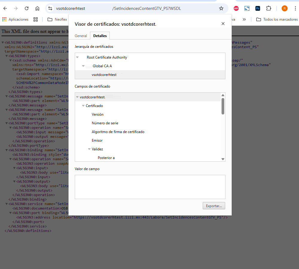 Ejemplo de Certificados